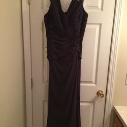 Full length gown, purple.