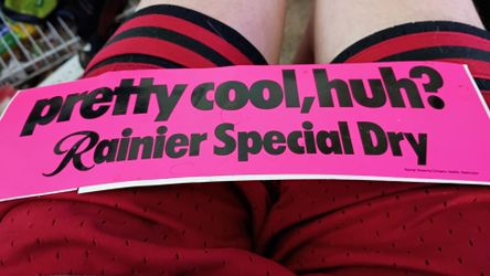 1990 Rainier beer bumper sticker