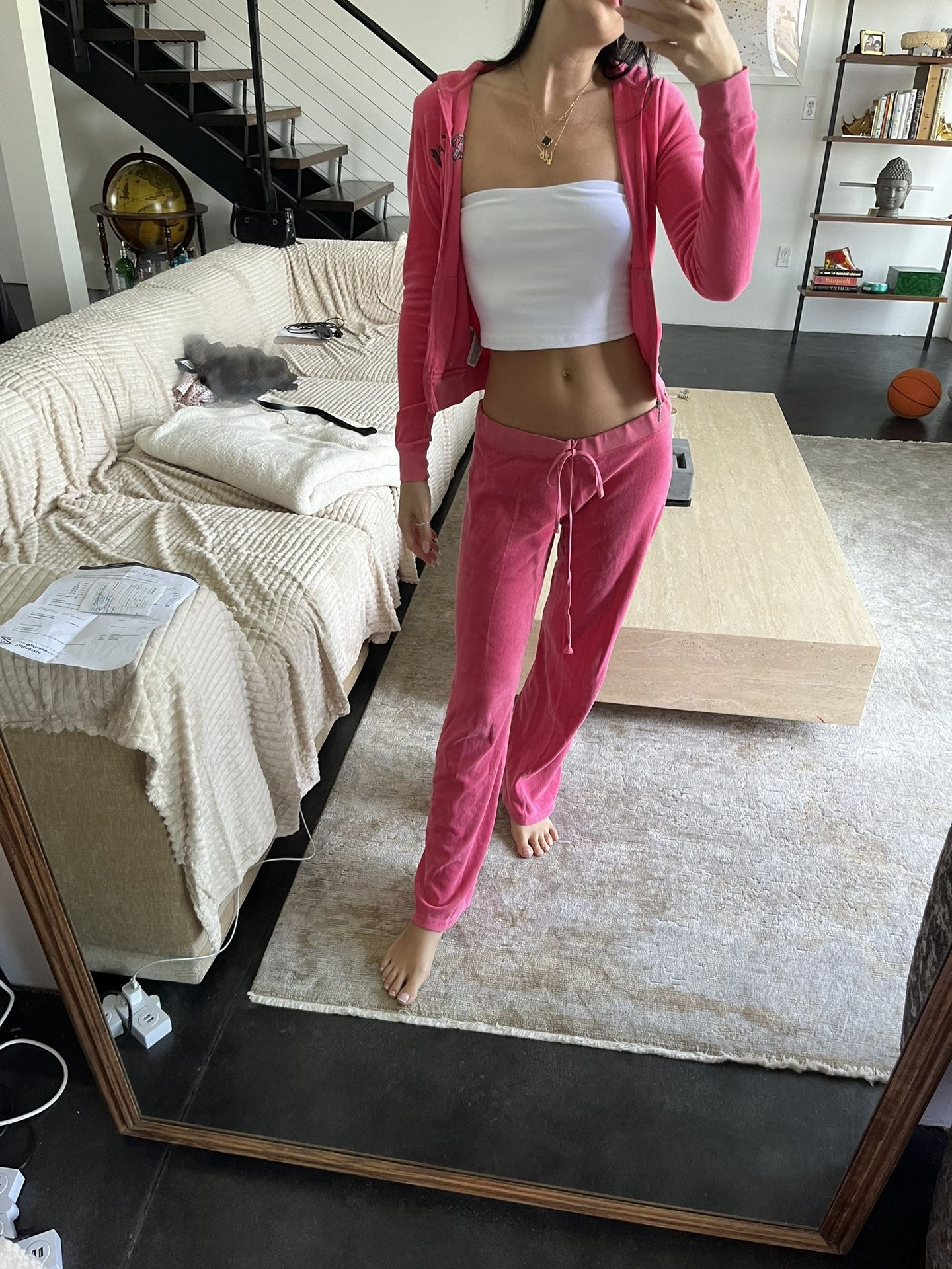 Juicy Couture Pink Track Suit Size Small