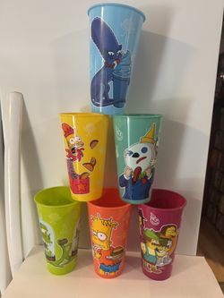 Jack In The Box Collector Simsons Cups Complete Set If Six