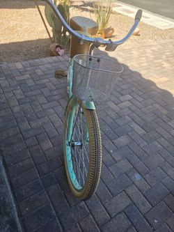 Mint Green Cruiser Bike with Front Basket