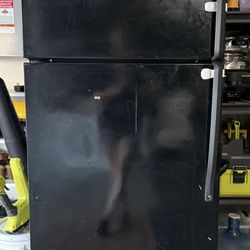 Black Refrigerator With Top Freezer 