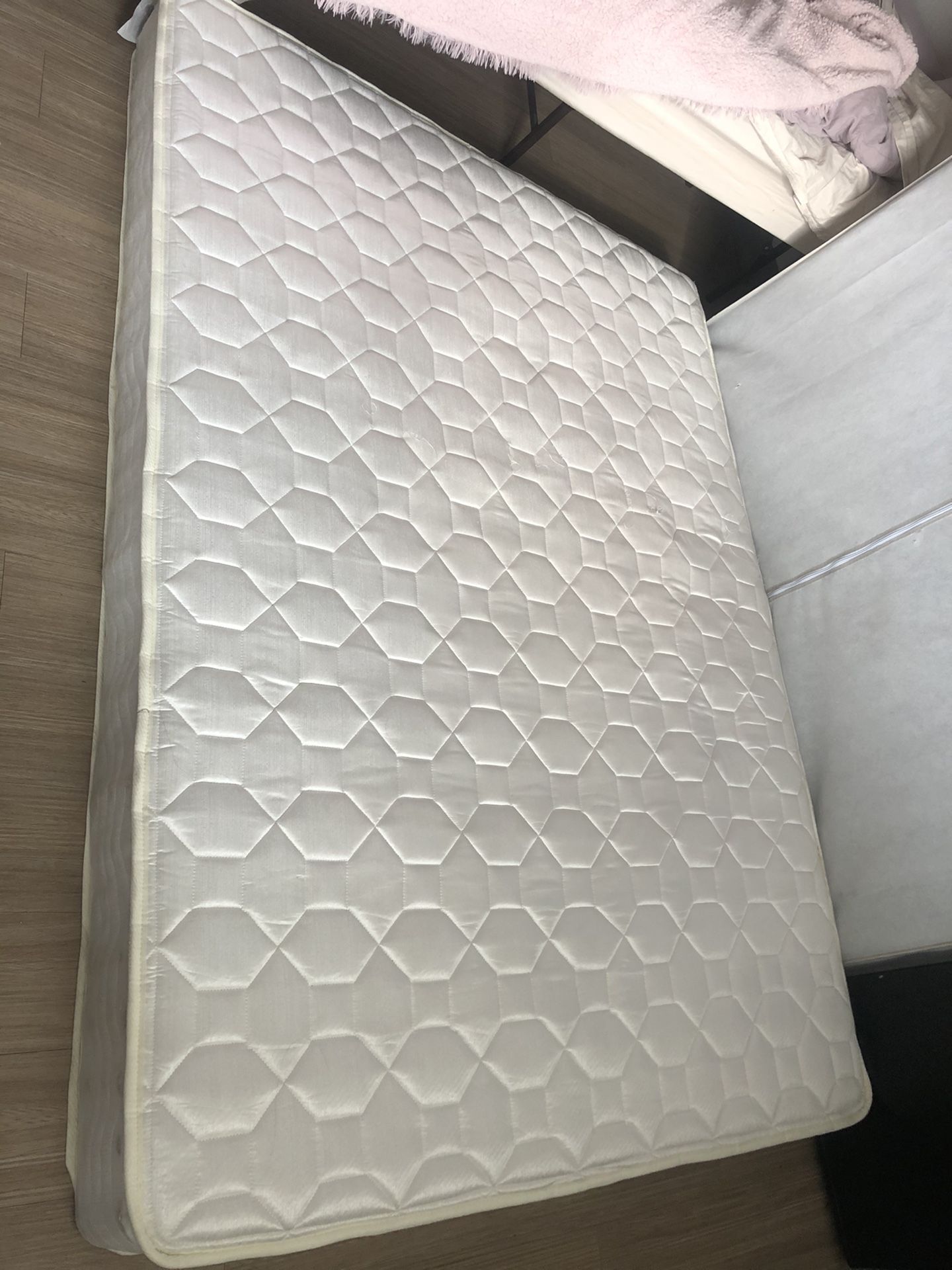 TwinXL mattress + bed frame