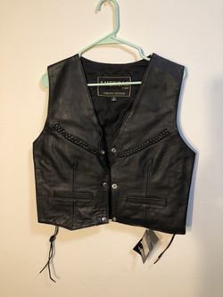 American top leather motorcycle Vest