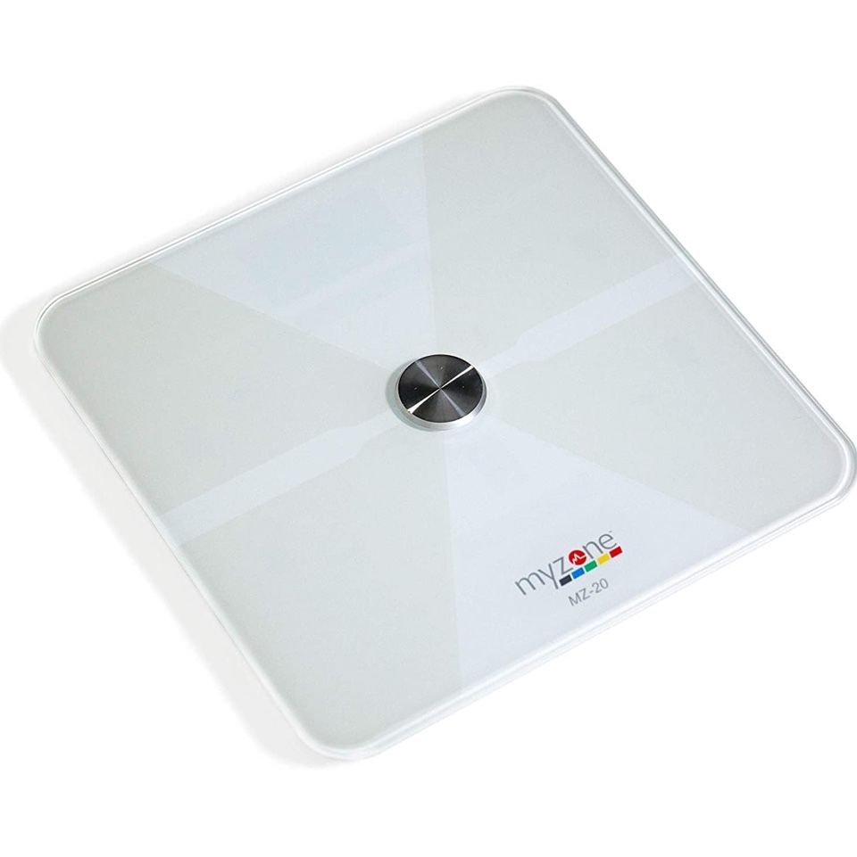 Myzone MZ-20 Bluetooth Home Digital Bathroom Scales (White) - High Precision Body Fat and Muscle Mass Measurement