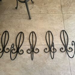 Black Metal Decorative Wall Mount Hangers