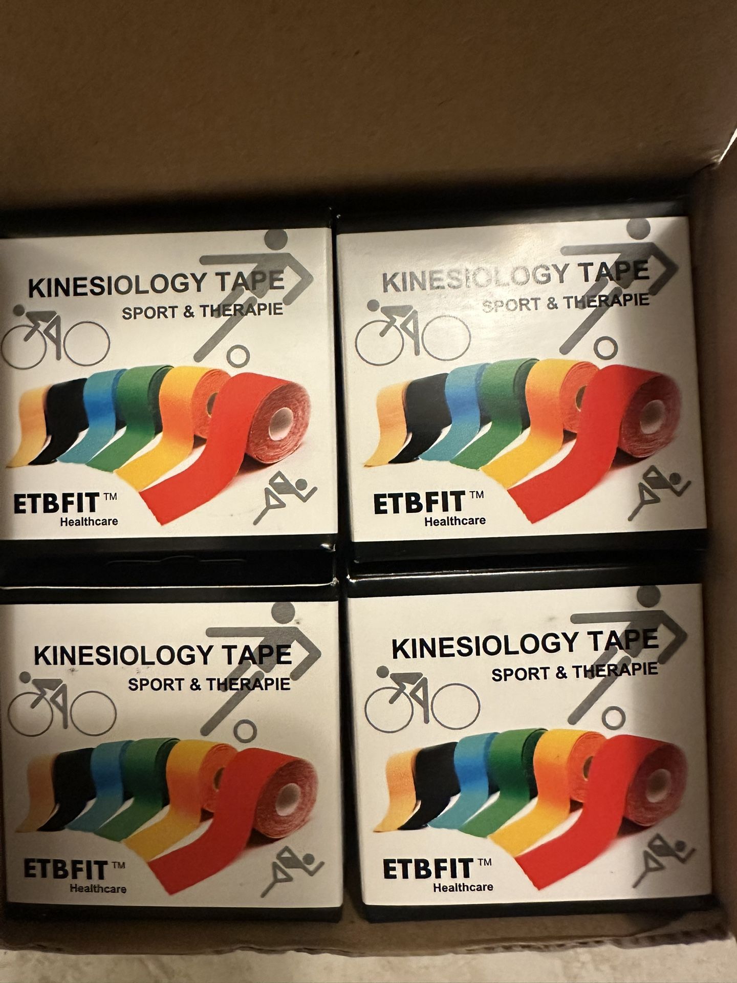 Kinesiology Tape Roll – Best Latex Free Athletic Tape for Muscles/Joints – Waterproof, Stretchy, and Gentle on Skin (16ft)