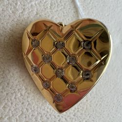 Gold Heart Locket Pendant 