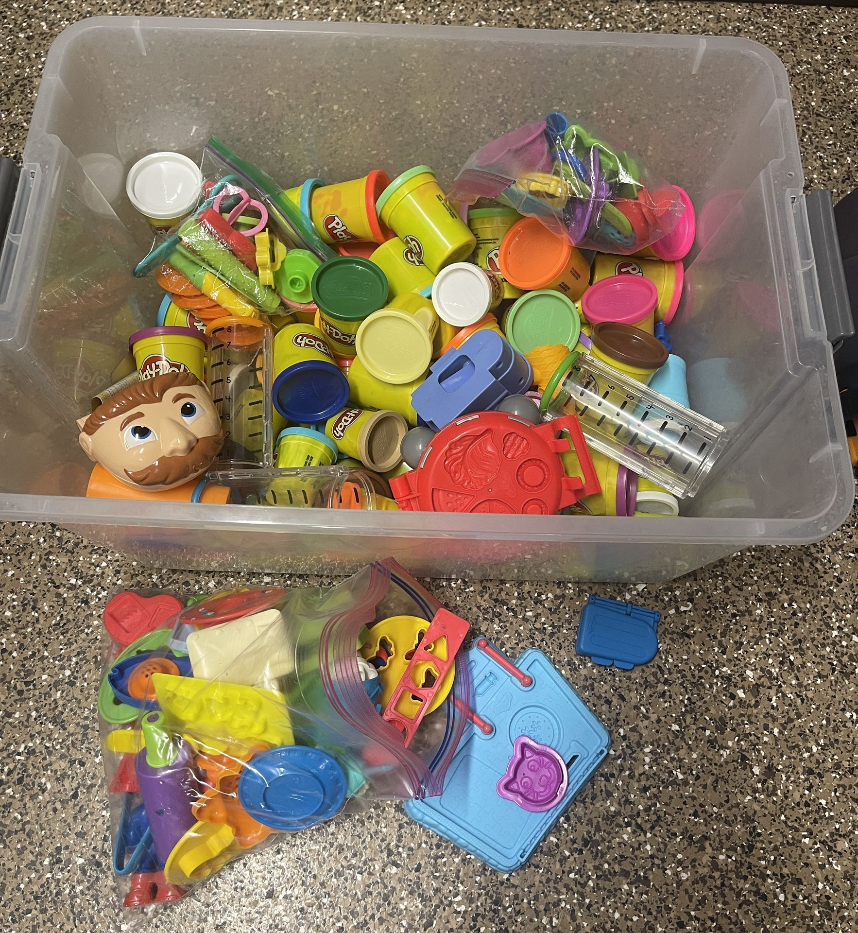 Large Lot Of Play-Doh And Accessories