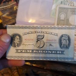 Bank Of Denmark Five Kroner