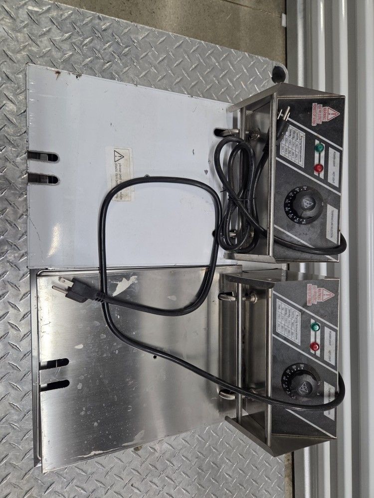 Commercial Double Deep Fryer – Stainless Steel