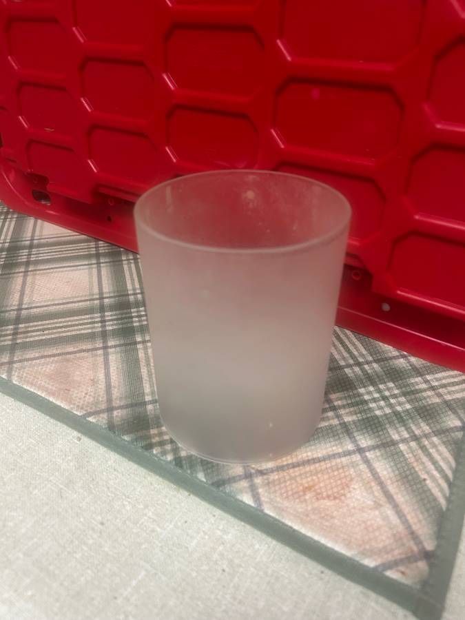 Free Frosted Glass Candle Holder