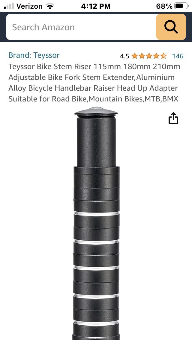 bike stem riser adjustable fork stem extender 