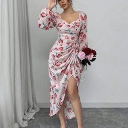 Medium Pink Floral Dress