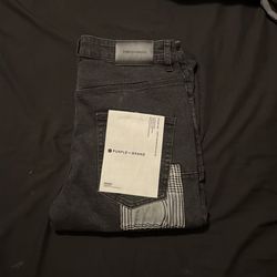 black purple jeans