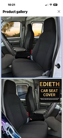 Brand New Heavy Duty Front Seat Covers for 2009-2023 Ford E150,E250,E350 Van