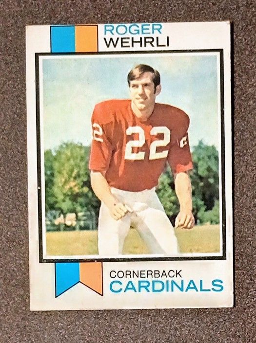 1973 Topps Roger Wehrli St Louis Cardinals #457 Football Card Vintage Collectible Sports NFL