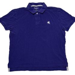 Express Men’s Short Sleeve Pique Purple Polo Logo Shirt Size L Modern Fit