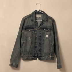Vintage Calvin Klein CK Jeans Blue Denim Trucker Jacket Men’s M Medium 
