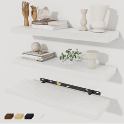 White Floating Shelves Wall Shelf 24 Inch Long