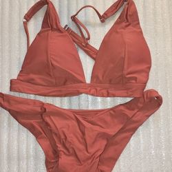 Size LARGE Copper Color Women's Bikini High Waist Bikini Set 2 Piece  size L Pick Up Near ALEXANDER LIBRARY 