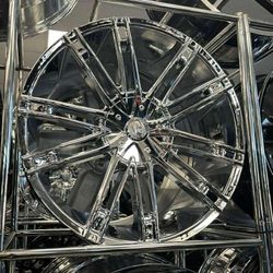 22x8.5 VCT Chrome Wheels 5x115 With Tires 245/30/22
