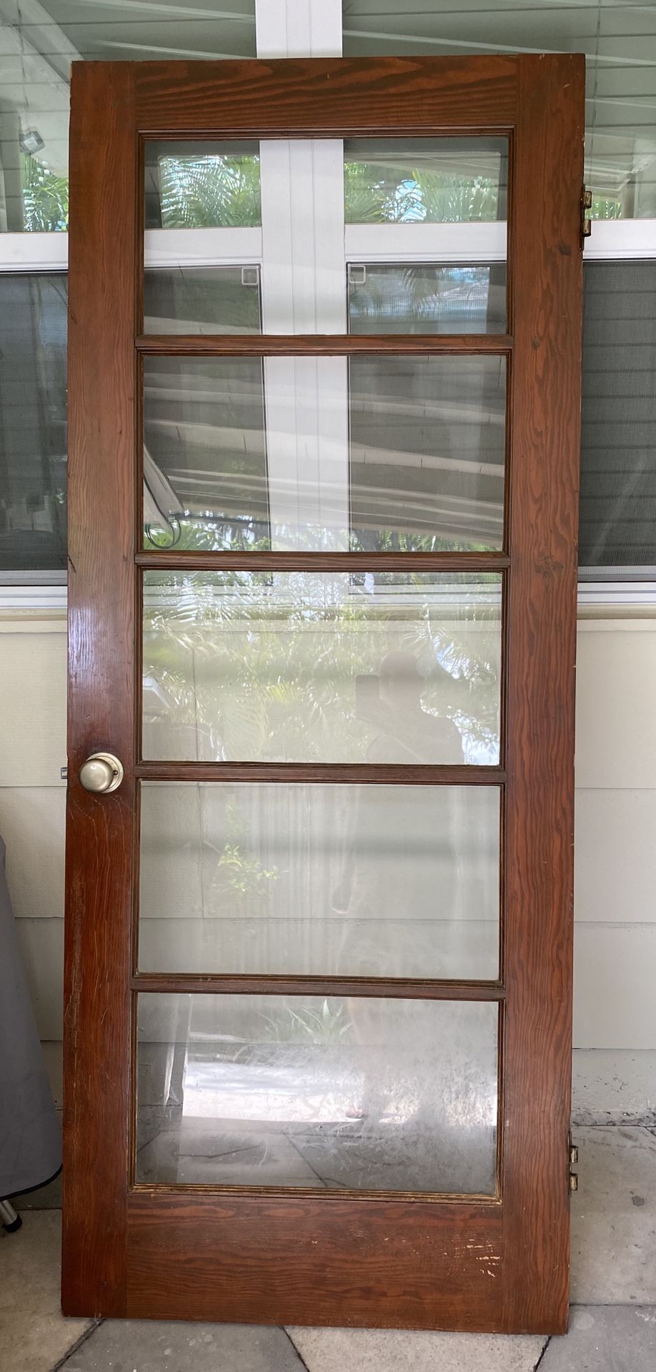 Glass panel interior door