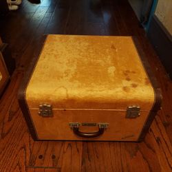 Antique Wheary Hard Sided Suitcase