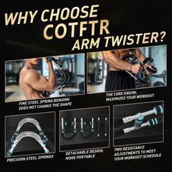 Twister Arm Trainer – Adjustable Chest & Arm Workout Equipment for Men & Women, Home Gym, 20-60lbs