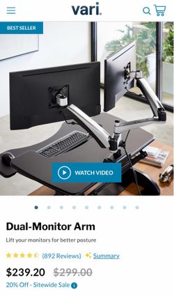 Vari Desk Dual Monitor Arms