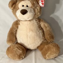 New “G by GUND” Two-Toned Tan Teddy Bear Soft Large Plush Stuffed Animal 24"