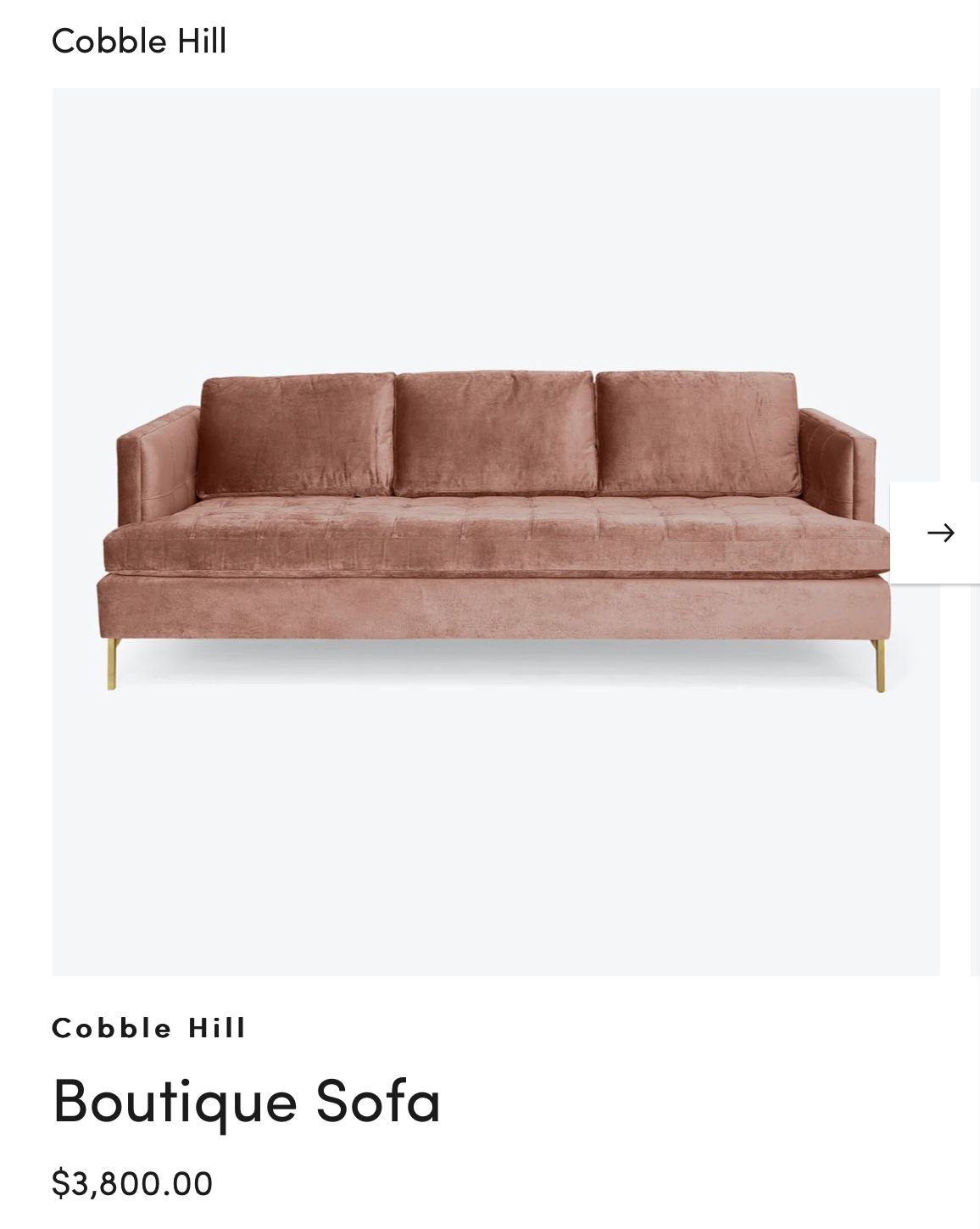 ABC Carpet Sofa In Brussels rosewood
