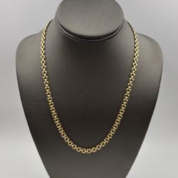 10KT YELLOW GOLD 20” ROLEX LINK CHAIN 11.6GR 