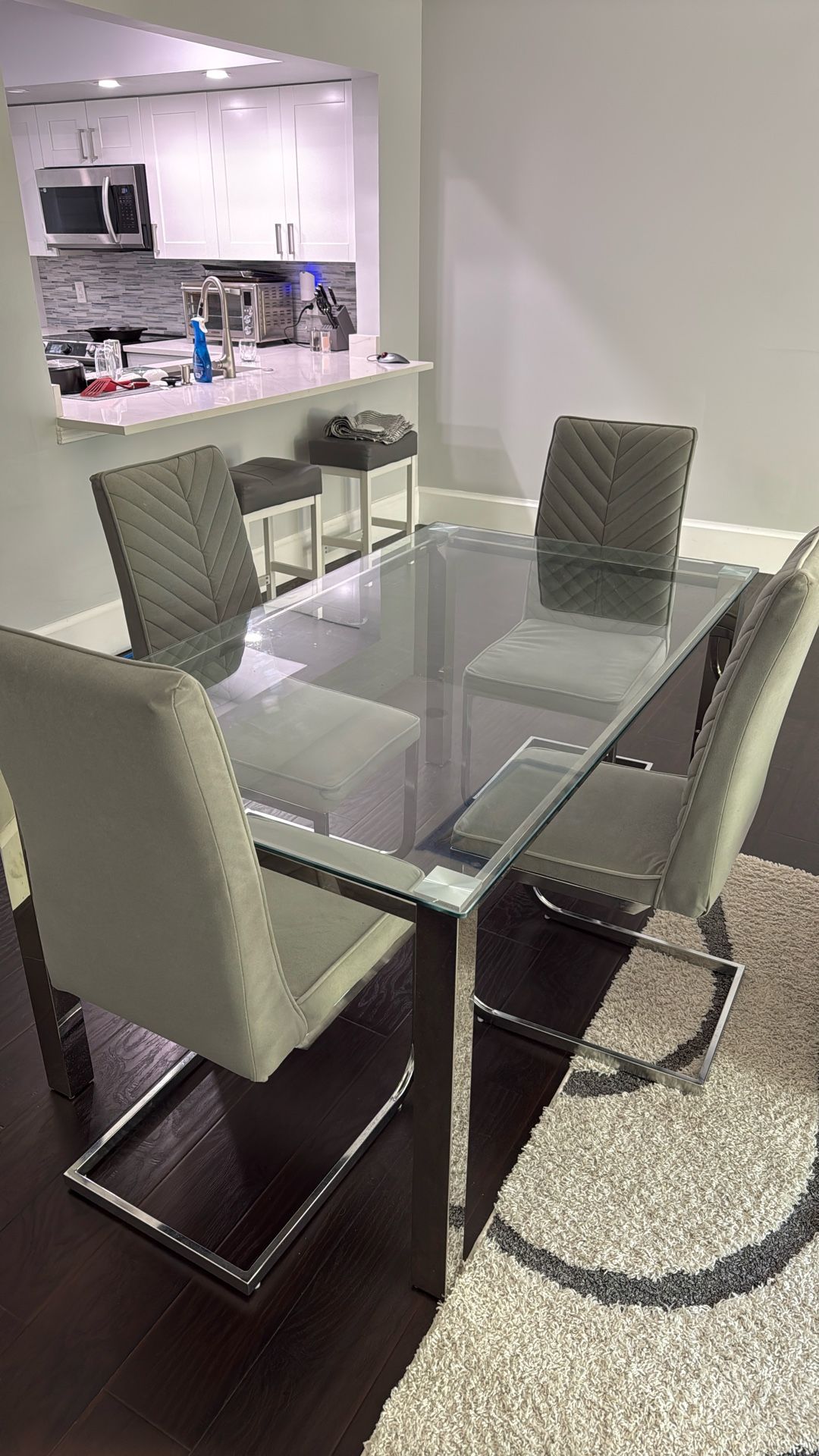 Glass Dining Table And Chairs