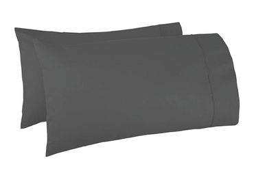 DARK GREY, 2 pcs, Queen size 100% Egyptian Cotton Pillow Cases, Set of 2, Pumre Natural 100% Cotton Pillows for Sleeping