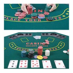 POKER TOP TABLE 48 " FIR FOR 8 PLAYERS WITH BAG CARRIER 👉 39.00👈💥 BRAND NEW 