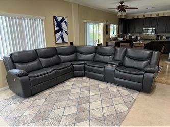 Brad New Never Used Charcoal Grey Power Sectional