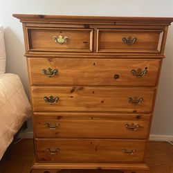 Wood Dresser, End Table Combo