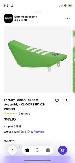 BBR Tall Seat Factory, Edition, Klx 110