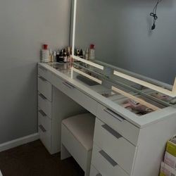 White Vanity Desk