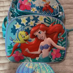 Princess Mermaid Back Pack  With Tail