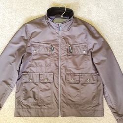 INC Lightweight Men's Large Brown Jacket Zip Up 