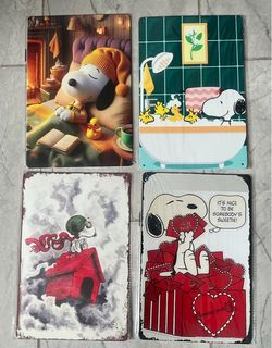Snoopy Metal Tin Signs Set of 4