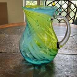 Murano Glass Pitcher In Excellent Condition