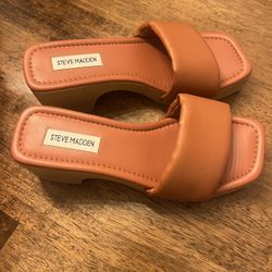 Steve Madden Women’s Chana Platform Sandal - Cognac, Size 7 