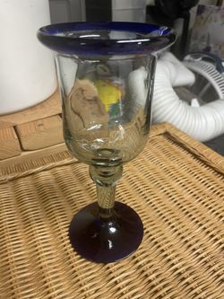 Wine Glasses, Cobalt Blue Rocco