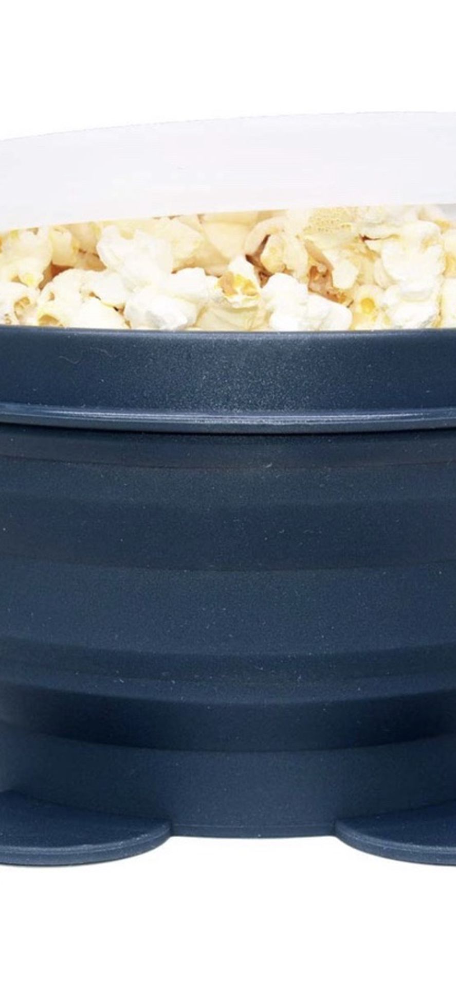 Microwave Popcorn Popper, Microwave Popcorn Maker Silicone, Microwave Popcorn Popper Silicone Collapsible, Popcorn Bowl BPA Free & Dishwasher Safe(Dar