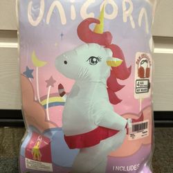 Inflatable Costume Unicorn for Adult Deluxe Halloween Onesie Blow Up Costume