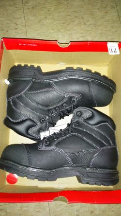 MENS WORK BOOTS CRAFTSMAN STEEL TOE WATERPROOF SLIP SIZE 7.5