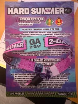 Hard Summer Ticket Wristband